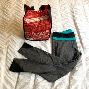 Lululemon like new two zipper pocket leggings